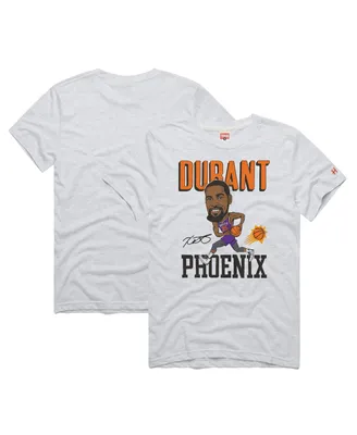Men's Homage Kevin Durant Ash Phoenix Suns Caricature Tri-Blend T-shirt
