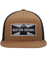 Men's Hooey Tan, Black Holley Trucker Snapback Hat