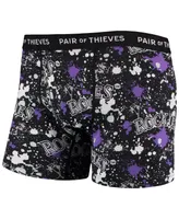 Men's Pair of Thieves Black and Purple Colorado Rockies Super Fit 2-Pack Boxer Briefs Set