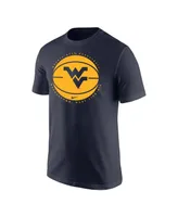 Men's Nike Navy West Virginia Mountaineers Basketball Logo T-shirt