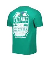 Men's Green Tulane Wave Logo Campus Icon T-shirt