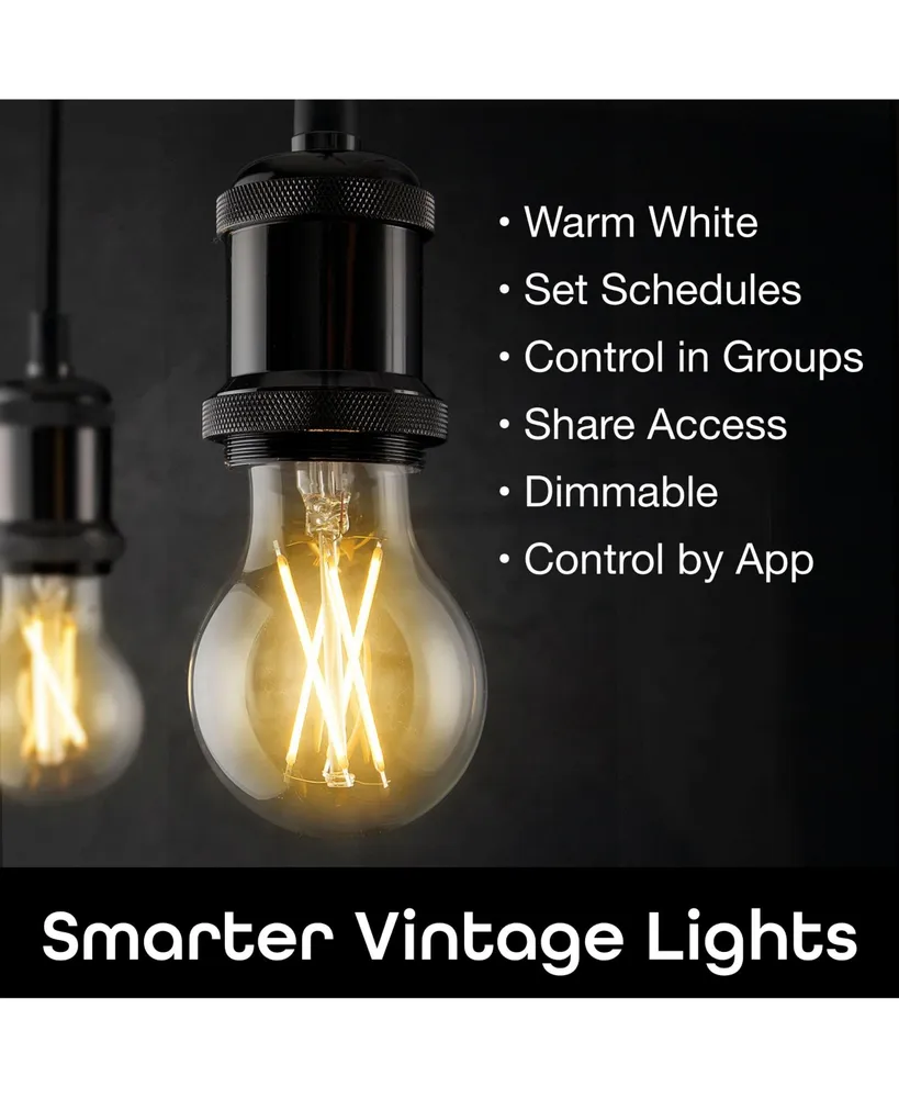 Geeni Lux Edison Wi-Fi Led Edison Smart Light Bulb, Soft White (2700K), 2-Pack – Dimmable Led Bulbs, A19, 60