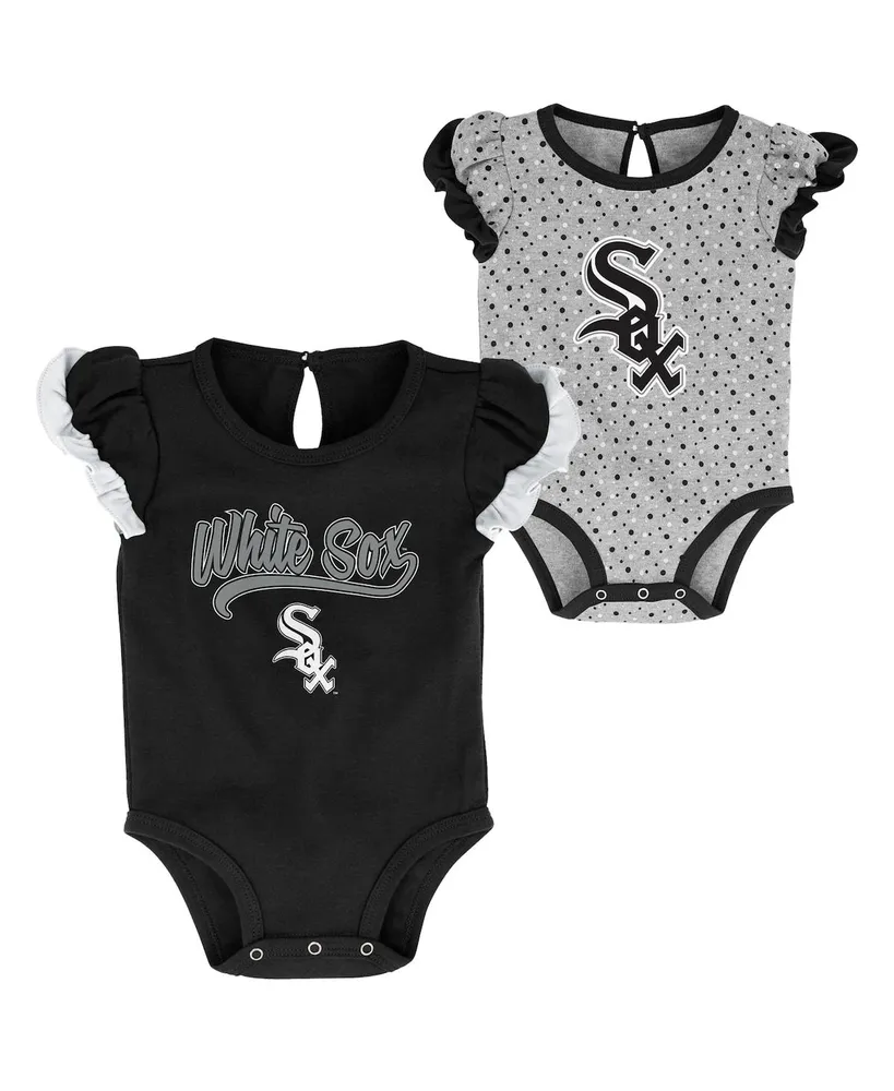 San Francisco Giants Newborn & Infant Little Slugger Two-Pack Bodysuit Set  - White/Heather Gray