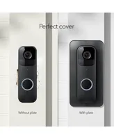 Wasserstein Wall Plate for Blink Video Doorbell - Easy Mounting for Your Blink Video Doorbell Camera (Black)