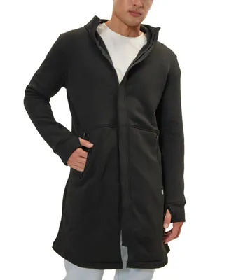 Ron Tomson Men's Modern Hooded Longline Jacket