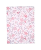 Bedtime Originals Lavender Floral Pink/Purple Soft Fleece Baby Blanket