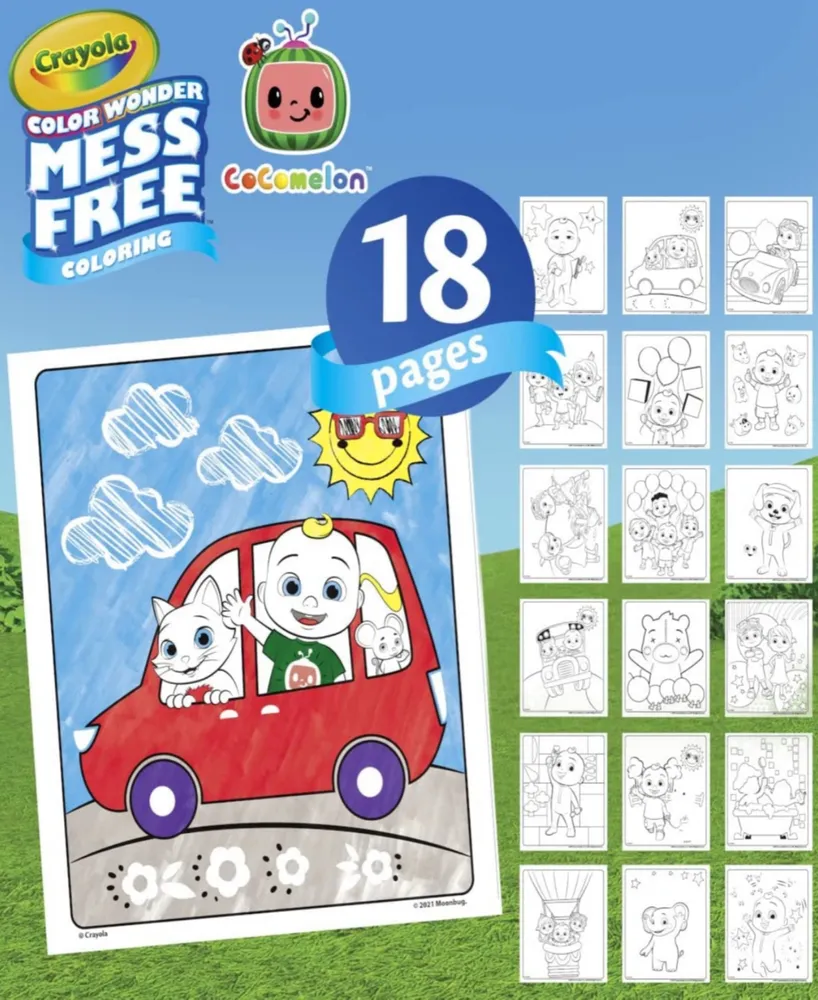 Crayola Color Wonder Cocomelon Series 18 Mess Free Coloring Pages Set
