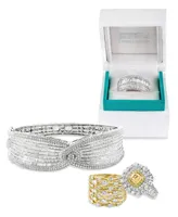 Effy Limited Edition White Diamond (1-5/8 ct .t.w.) and Yellow Diamond (1 ct. t.w.) Ring in 14k Two Tone Gold