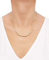 Italian Gold Polished & Textured Bead Collar Necklace in 10k Gold, 18" + 1" extender