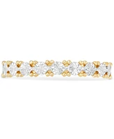Italian Gold Floral Illusion Stack Ring in 10k Two-Tone Gold, Created for Macy's