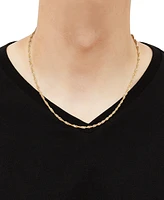 Italian Gold Singapore Link 20" Chain Necklace in 14k Gold