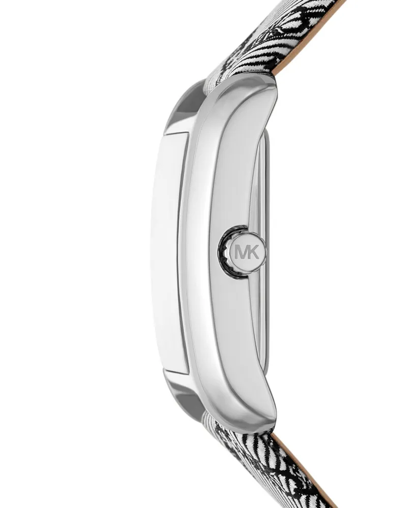 Michael Kors Women's Emery Quartz Three-Hand Black Empire Jacquard Watch 33mm