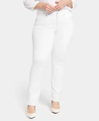 Nydj Plus Waist Match Marilyn Straight Jeans