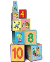 Eeboo Good Deeds Tot Tower Stacking Blocks, Ages 2 years and up