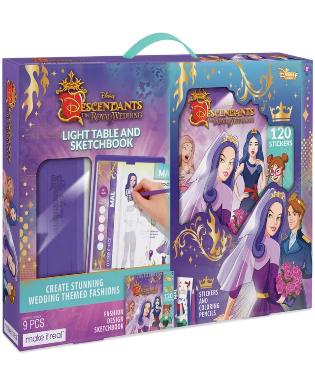 Disney Descendants 3 Fashion Design Sketchbook Make It Real, includes 110  Stickers Stencils, Draw Sketch Create, Fashion Coloring Book, Tweens Girls