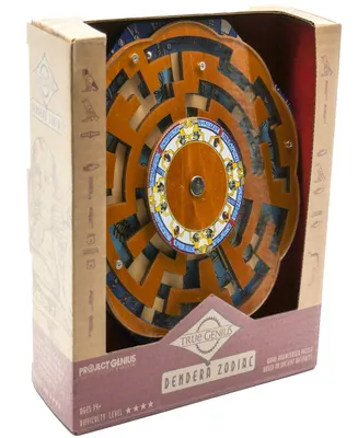 Dendera Zodiac Wooden Puzzle Based On The Ancient Night Sky, Medium Difficultly, Twist The Maze To Open New Pathways For Both Ball Bearings To Navigat