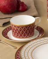 Noritake Crochet Set of 4 Saucers, 6"