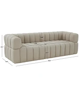 Calyna 90" Channel Tufted Boucle Sofa