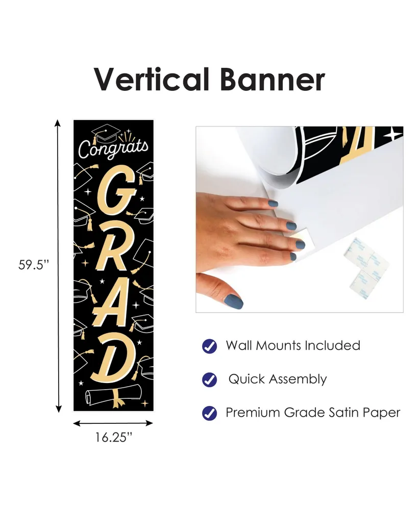 Goodbye High School, Hello College Graduation Door Decoration Vertical Banner