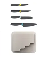 Joseph Joseph Door Store Knives 4-Piece Elevate Knife Set with in-Cupboard Storage Case
