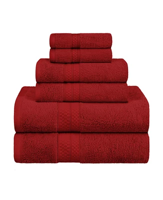 Superior Rayon from Bamboo Blend Ultra Soft Quick Drying Solid 6 Piece Assorted Towel Set