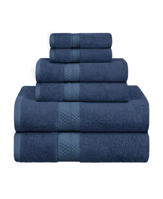 Superior Rayon from Bamboo Blend Ultra Soft Quick Drying Solid 6 Piece Assorted Towel Set