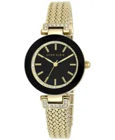 Anne Klein Women's Gold-Tone Stainless Steel Mesh Bracelet Watch 30mm Ak