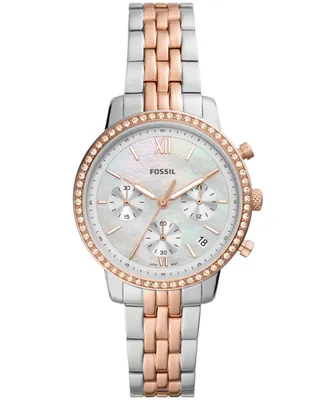 Fossil Women's Neutra Chronograph Two-Tone Stainless Steel Watch, 36mm
