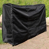 Sunnydaze Decor 6 ft Heavy-Duty Pvc Firewood Log Rack Cover - Black