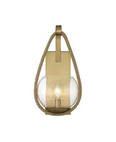 Savoy House Ashe 1-Light Wall Sconce in Warm Brass and Rope