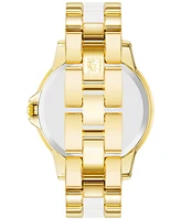 Anne Klein Women's Diamond Accent Ceramic & Metal Bracelet Watch 38mm - Gold