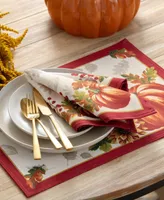 Elrene Swaying Leaves Bordered Fall Placemat, Set of 4, 13" x 19"