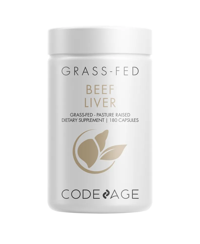 Codeage Grass Fed Beef Liver Supplement Superfood, Freeze Dried, Non-Defatted, Desiccated Beef Liver Glandulars Bovine Pills, Pasture Raised Beef Vita