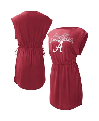 Women's G-iii 4Her by Carl Banks Crimson Alabama Tide Goat Swimsuit Cover-Up Dress