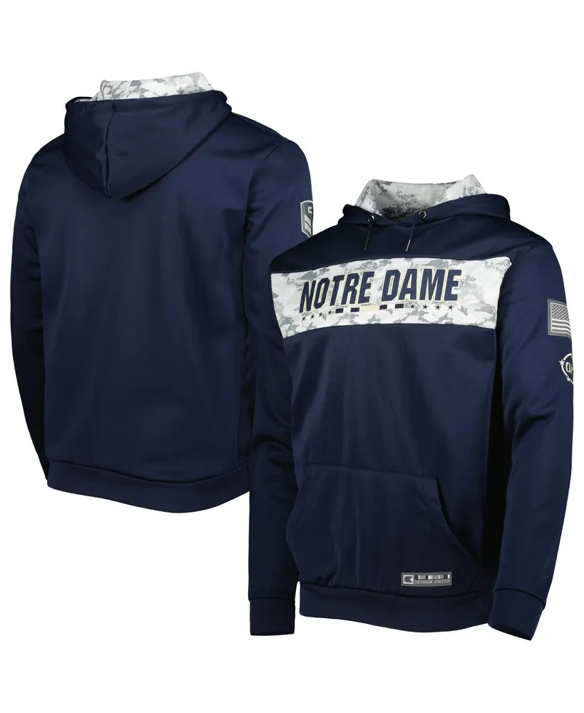 Men's Colosseum Navy Notre Dame Fighting Irish Oht Military-Inspired Appreciation Team Color Pullover Hoodie