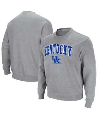 Men's Colosseum Heathered Gray Kentucky Wildcats Arch and Logo Pullover Sweatshirt