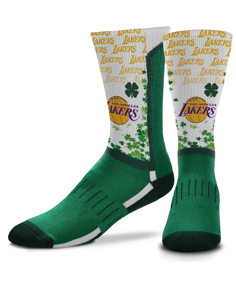 Men's For Bare Feet Dallas Mavericks Four Leaf St. Patrick's Day V-Curve Crew Socks