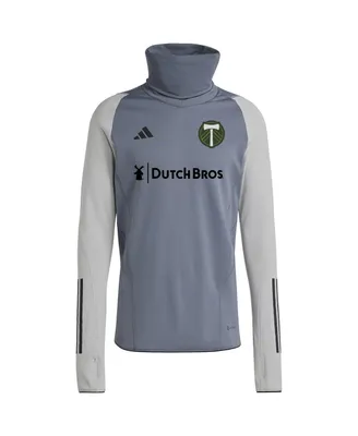 Men's adidas Gray Portland Timbers Warm Raglan Cold.rdy Top