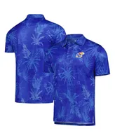 Men's Colosseum Royal Kansas Jayhawks Palms Team Polo Shirt