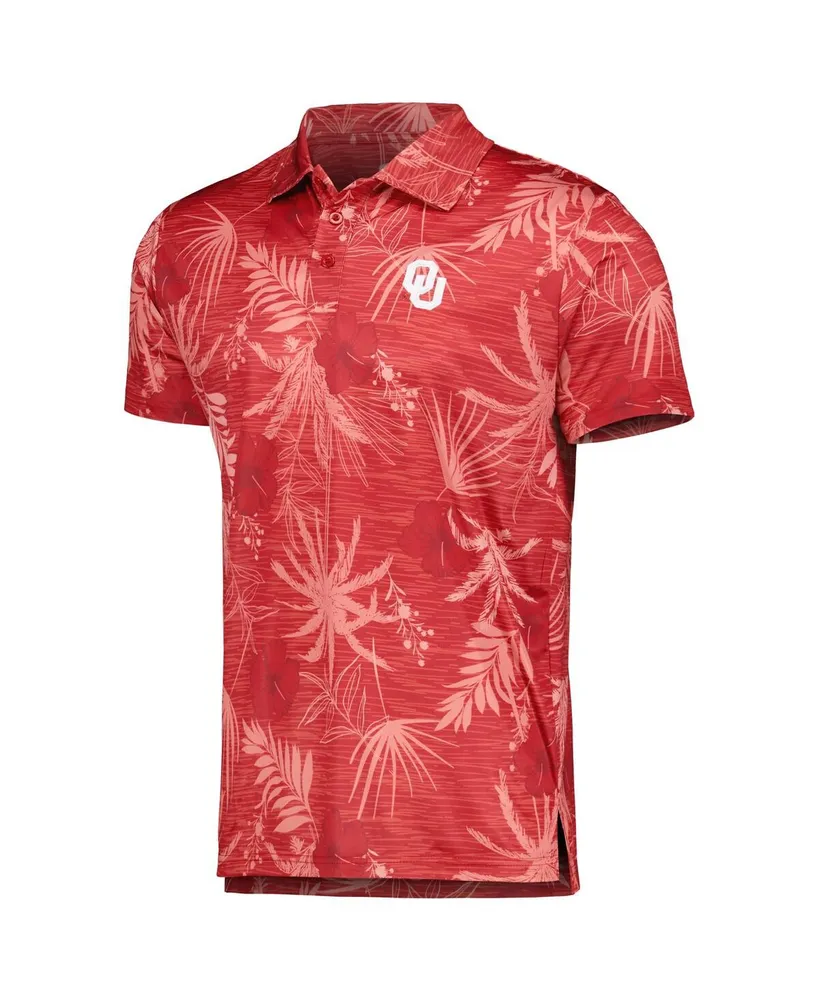 Men's Colosseum Crimson Oklahoma Sooners Palms Team Polo Shirt