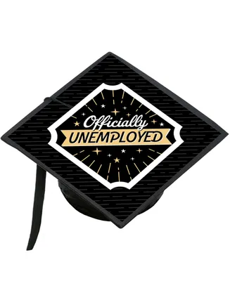 Officially Unemployed Graduation Cap Decorations Kit Grad Cap Cover