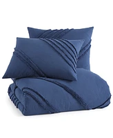 Dkny Chenille Block 3 Piece Comforter Set