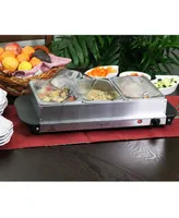 MegaChef Buffet Server & Food Warmer With Removable Sectional Trays