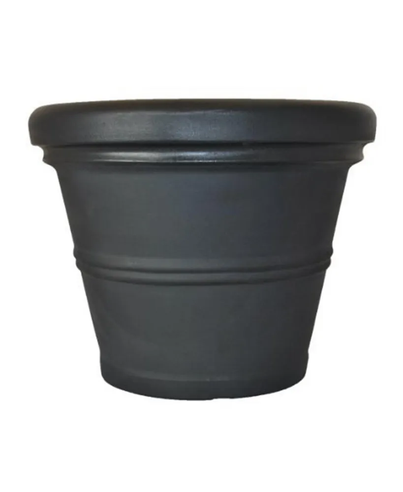 Tusco Products RR30BK Rolled Rim Garden Pot, 30-Inch, Black