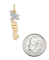 Wrapped Diamond Mama Charm Pendant (1/20 ct. t.w.) in 10k Gold, Created for Macy's