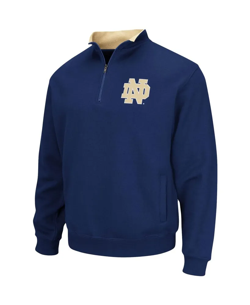 Men's Colosseum Navy Notre Dame Fighting Irish Big and Tall Tortugas Quarter-Zip Jacket