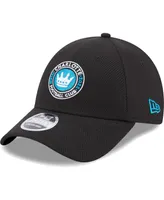 Men's New Era Black Charlotte Fc Basic 9FORTY Mesh Snapback Hat