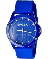 Spgbk Watches Unisex Bronco Three Hand Quartz Blue Silicone Watch, 44mm