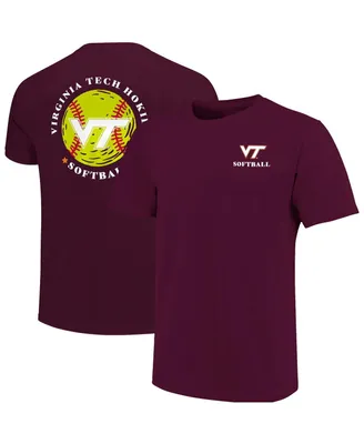 Men's Maroon Virginia Tech Hokies Softball Seal T-shirt