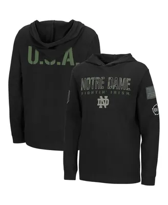 Big Boys Colosseum Black Notre Dame Fighting Irish Oht Military-Inspired Appreciation Tango Long Sleeve Hoodie T-shirt